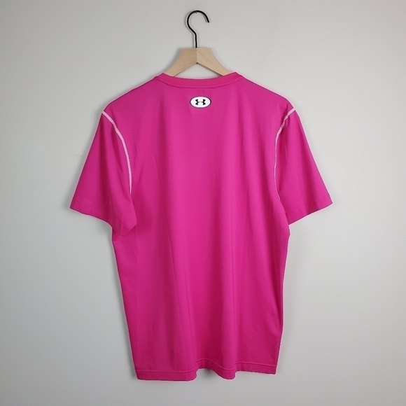 Under Armour Pink Fitted Short Sleeve Large - Picture 6 of 8
